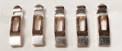 Silver contacts used for tram controllers