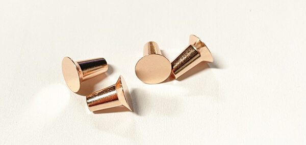 Conical copper rivet ship to Europe