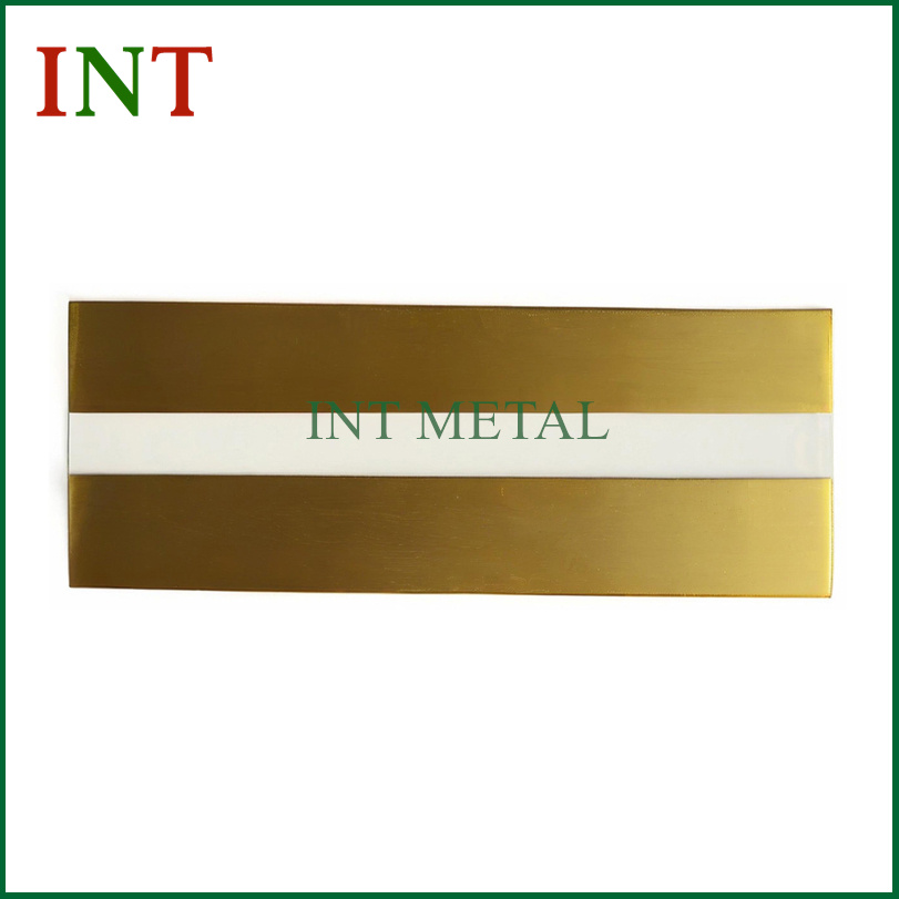 Silver Onlay Brass Strip